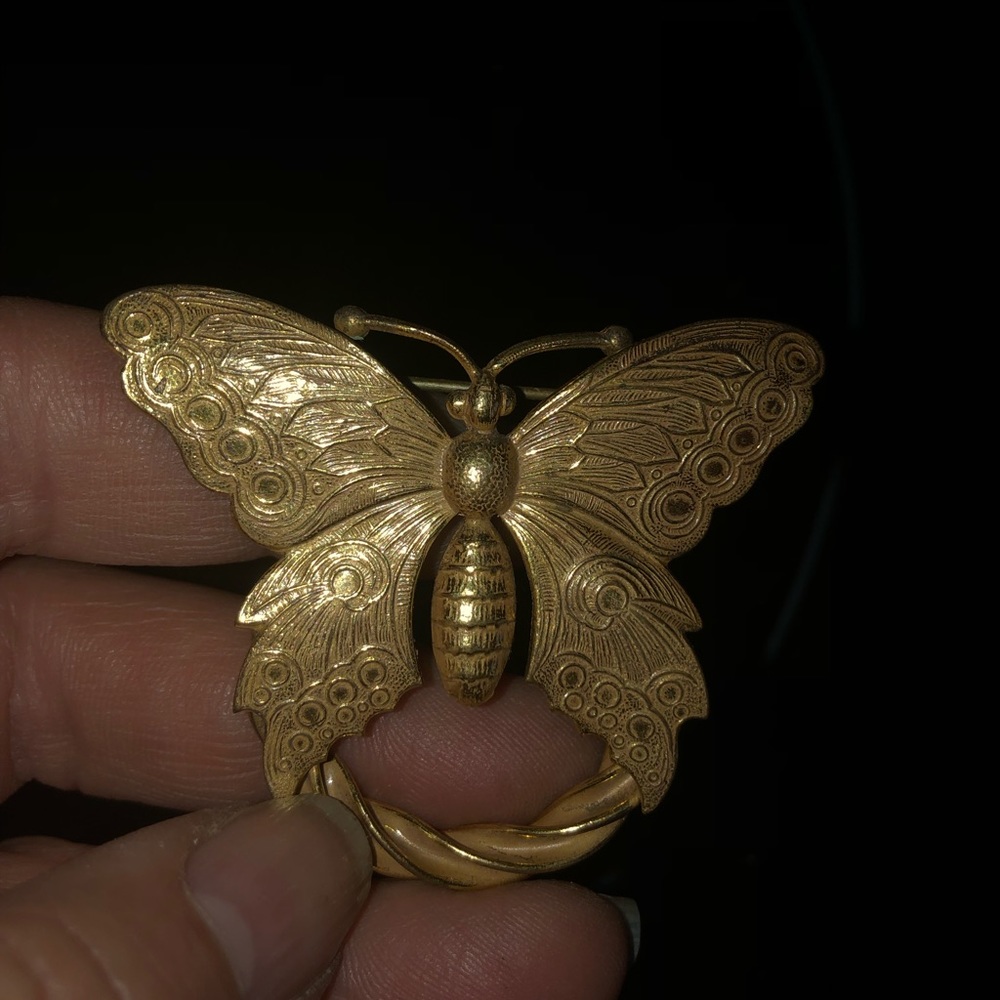 Miriam Haskell Butterfly Scarf Pin